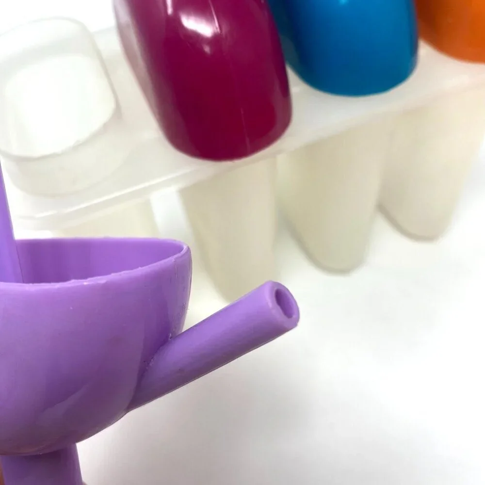 Vintage Ice Cream Popsicle Mold Maker Attached Straw Summer Kids Make At Home
